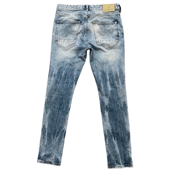 Scotch & Soda Denim Jeans Mens 32x32 Skim Peacock Stretch Button Fly Blue Washed - Picture 2 of 8